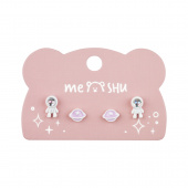 Серьги MESHU "Space", бижутерия, 2 пары, европодвес