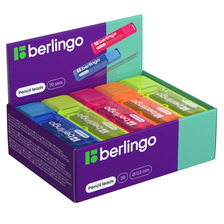 Грифели для механических карандашей Berlingo, 12шт., 0,5мм, 2B