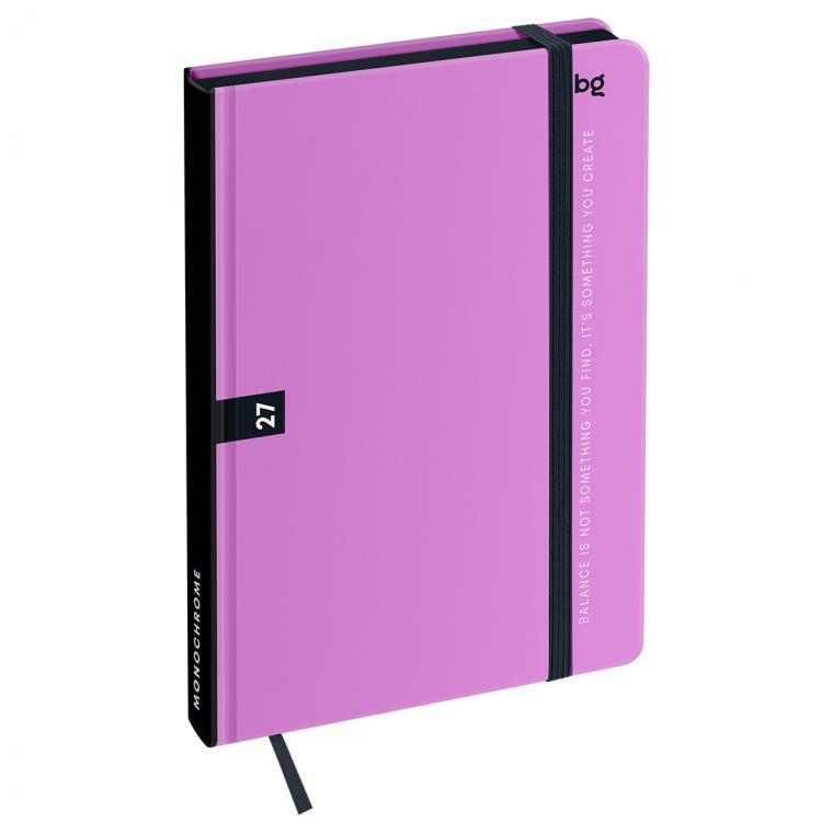 Ежедневник датированный 2027г, А5, 176л., 7БЦ BG"Monochrome. Mulberry", розовый, soft touch