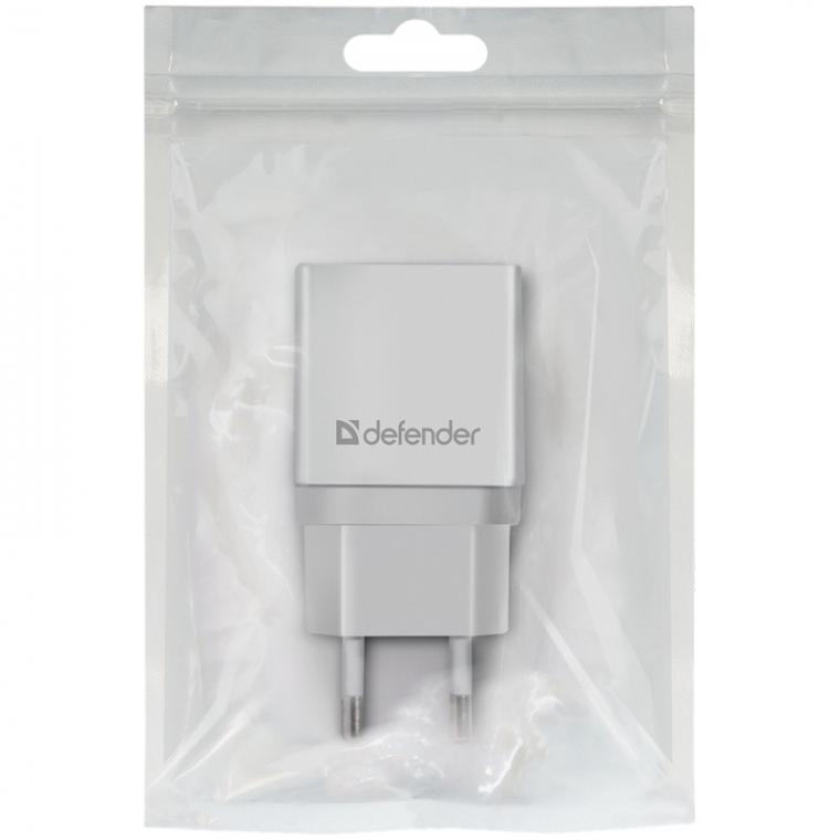 Зарядное устройство сетевое Defender EPA-10, 1*USB, 2.1А output, пакет, белый