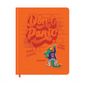 УЦЕНКА - Дневник 1-11 кл. 48л. (твердый) BG "Don't panic", иск. кожа, термотиснение, 3D-элемент, ляссе (осн 345172)