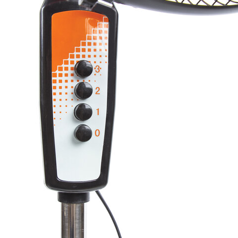 Вентилятор напольный, 3 режима, SONNEN TF-50W-45-А304, d=45 см, 50 Вт, черный, 454789