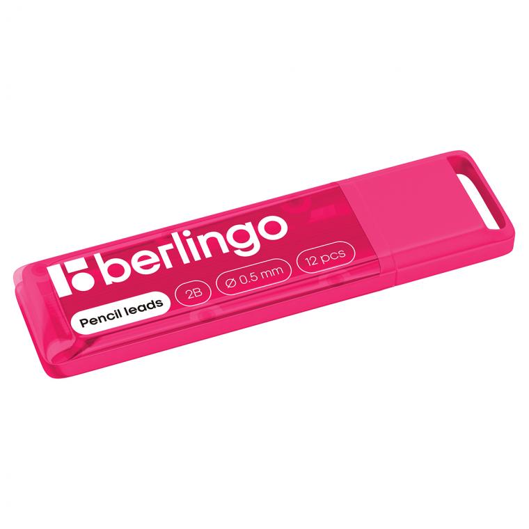 Грифели для механических карандашей Berlingo, 12шт., 0,5мм, 2B
