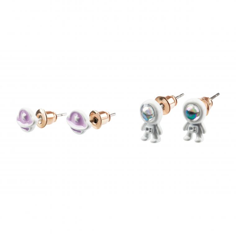 Серьги MESHU "Space", бижутерия, 2 пары, европодвес