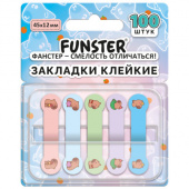 Закладки клейкие Z-сложения FUNSTER (ФАНСТЕР) "Капибары", 45х12 мм, 100 шт. (5 цветов х 20 листов), в диспенсере, 116694