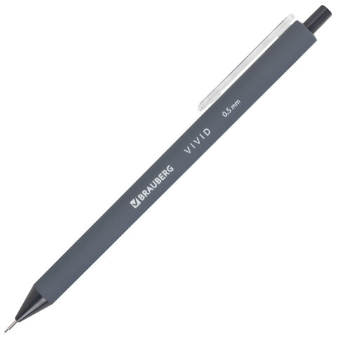 Карандаш механический 0,5 мм BRAUBERG "VIVID", корпус soft-touch ассорти, 182063