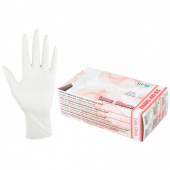 Перчатки латексные медицинские смотровые SFM Grip-Surface/ L 254 SC, Германия, 50 пар (100 штук), размер 7-8, М (средний)