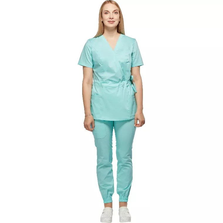 Костюм жен (куртка,бр) м24 бирюз 80/158-164