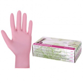 Перчатки нитриловые медицинские смотровые SFM Supersoft PINK, Германия, 100 пар (200 штук), размер 9-10, L (большой), розовые