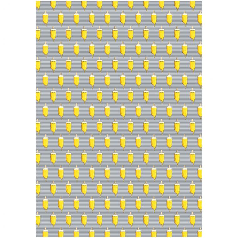 Упаковочная бумага глянц. 70*100см, MESHU "Мороженое", 80г/м2