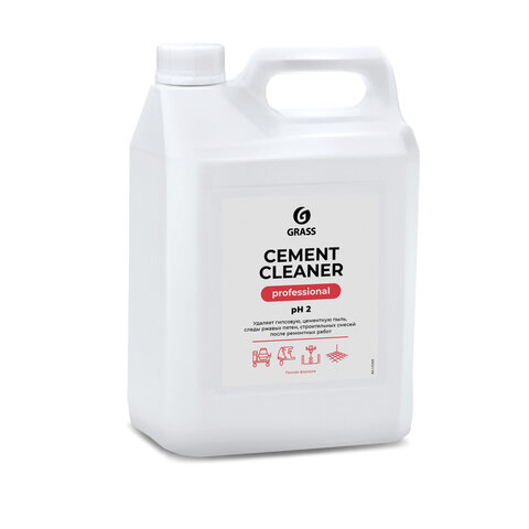 Средство для уборки после строительства 5,5 кг, GRASS CEMENT CLEANER, кислотное, концентрат, 125305