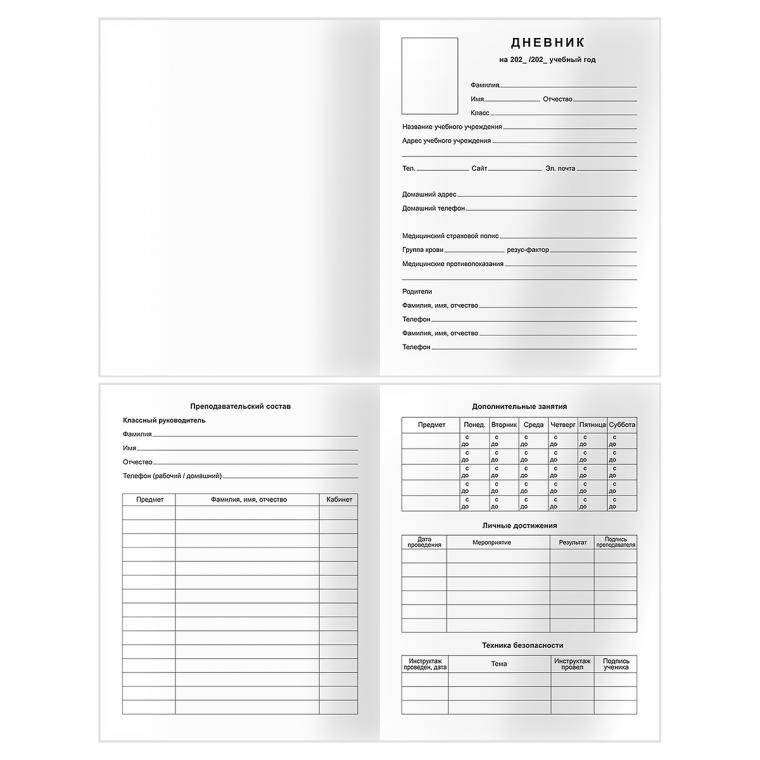 Дневник 1-4 кл., 48л., (твердый) BG "Гол", матовая ламинация, выб.лак