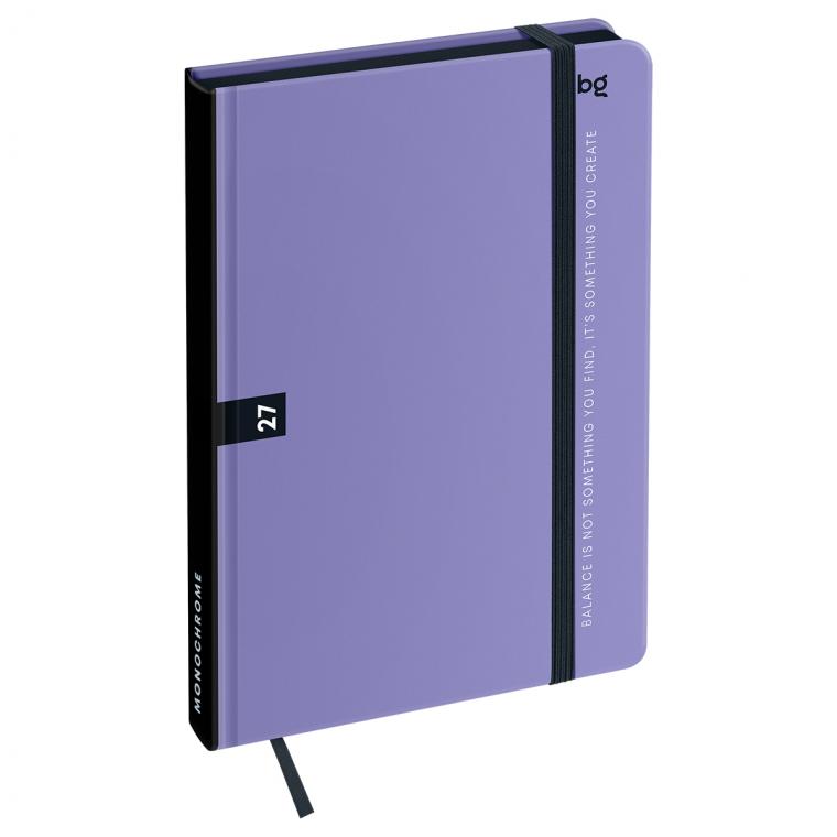 Ежедневник датированный 2027г, А5, 176л., 7БЦ BG"Monochrome. Mauve", лиловый, soft touch