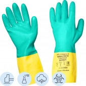 Перчатки защитные неопрен/латекс Lakeland Neolasol ECR27F цв.желт/син р.8