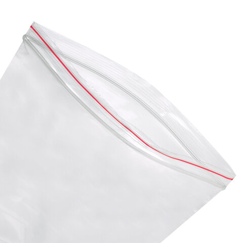 Пакеты ZIP LOCK "зиплок" ПРОЧНЫЕ, комплект 100 шт., 100х150 мм, ПВД, 60 мкм, BRAUBERG EXTRA, 608170