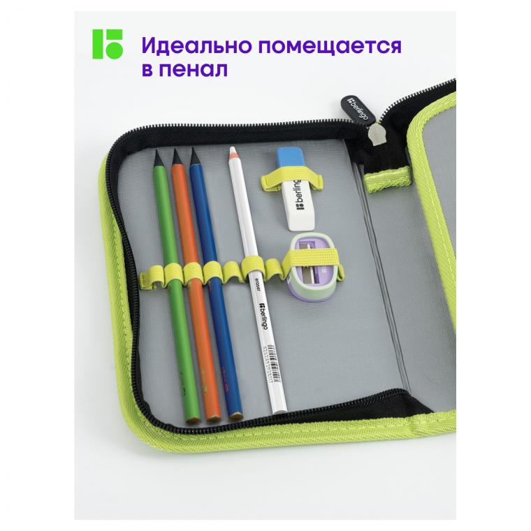 Ластик-карандаш Berlingo "Eraze 990", круглый, пластиковый, 3шт, пакет