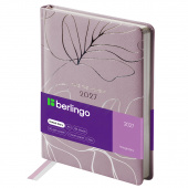 Ежедневник датированный 2027г., А5, 184л., кожзам, Berlingo "Holography", розовый