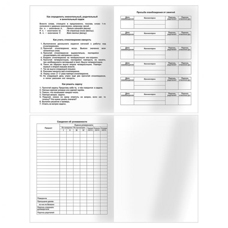Дневник 1-4 кл., 48л., (твердый) BG "Гол", матовая ламинация, выб.лак