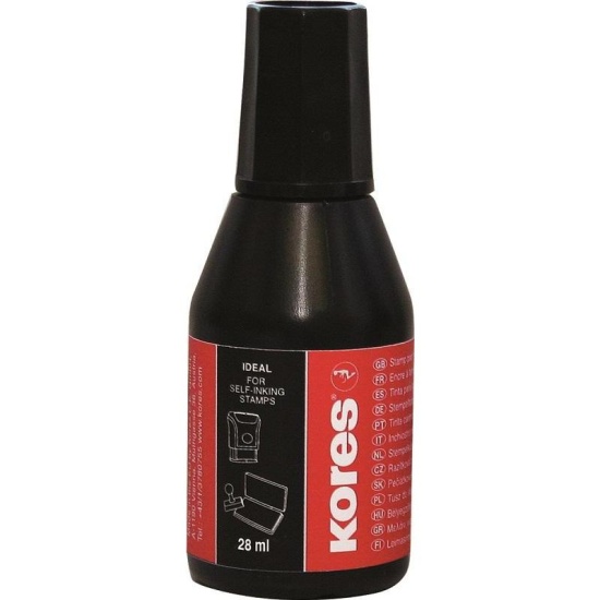 Штемпельная краска Kores 844114, черная, 30мл