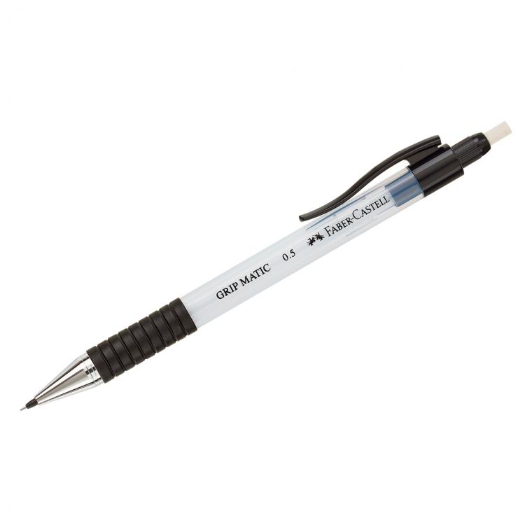 Карандаш механический Faber-Castell "Grip Matic"+грифели, 0,5мм, небесный, блистер