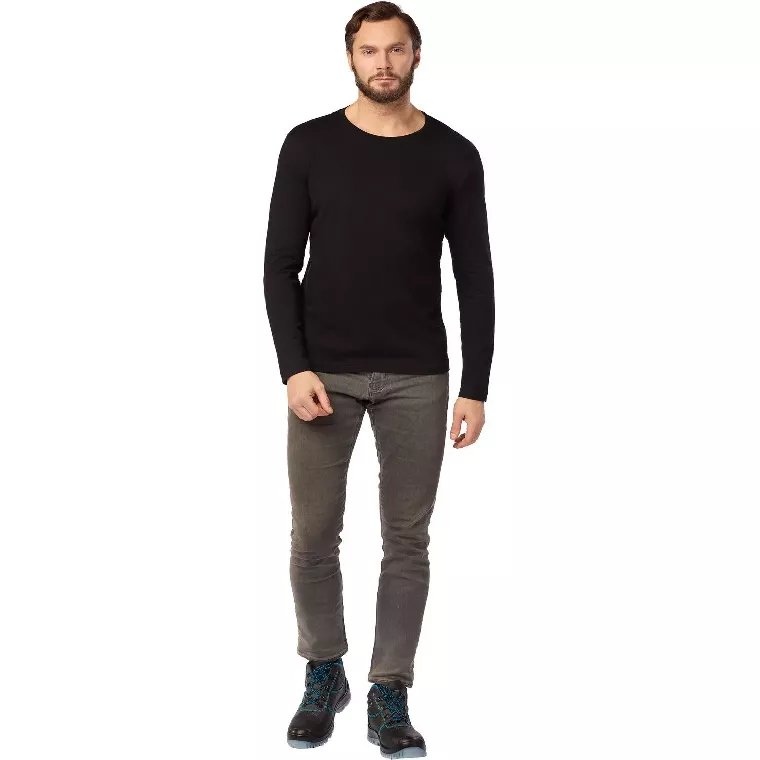 Футболка (160 г.) с длинным рукавом чрн.(XXXL)