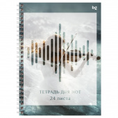 Тетрадь для нот 24л., А5, на гребне BG "Эхо волн", справочная информация на форзаце (вертик.), выб.лак