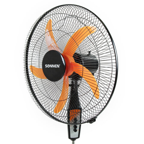 Вентилятор напольный, 3 режима, SONNEN TF-50W-45-А304, d=45 см, 50 Вт, черный, 454789