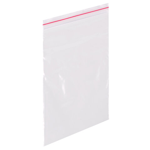 Пакеты ZIP LOCK "зиплок" ПРОЧНЫЕ, комплект 100 шт., 100х150 мм, ПВД, 60 мкм, BRAUBERG EXTRA, 608170