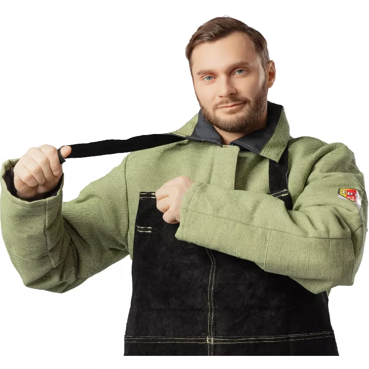 Фартук спилковый черный (Ф1)