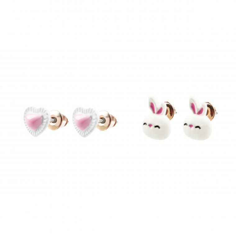 Серьги MESHU "Cuteness", бижутерия, 2 пары, европодвес