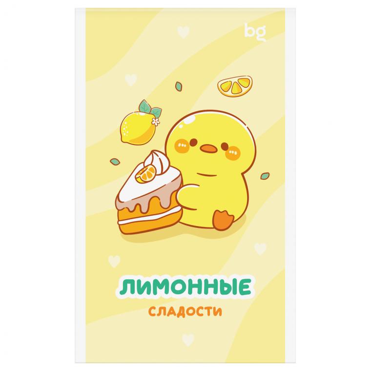 Блокнот А6 32л., на скрепке BG "Сладкие булочки", блестки