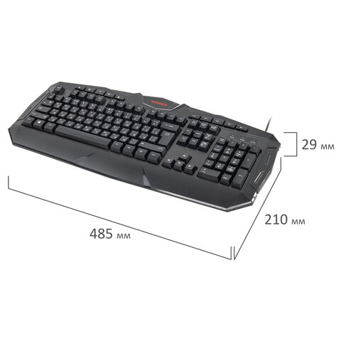 Клавиатура проводная игровая SONNEN Q9M, USB, 114 клавиш, РАДУЖНАЯ LED-подсветка, черная, 513511