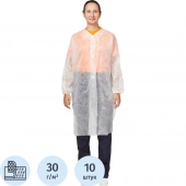 Халат на липучках (30 гр) 4XL белый (10 шт/упак)