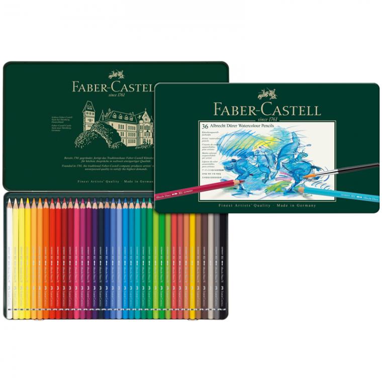 Карандаши акварельные художественные Faber-Castell "Albrecht Dürer", 36цв., метал. коробка