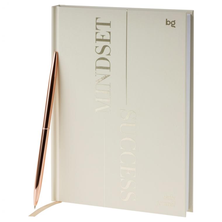 Ежедневник недатированный А5, 136л., 7БЦ, BG "Mindset. Linen", отд. фольгой 3D, soft touch, в подарочной коробке