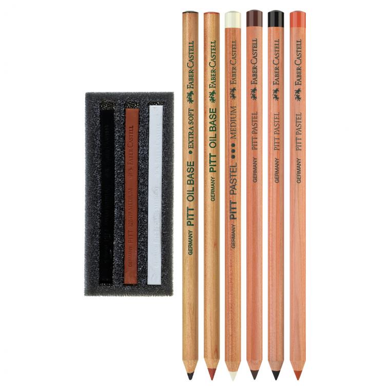 Набор художественных изделий Faber-Castell "Pitt Monochrome", 9 предметов, блистер