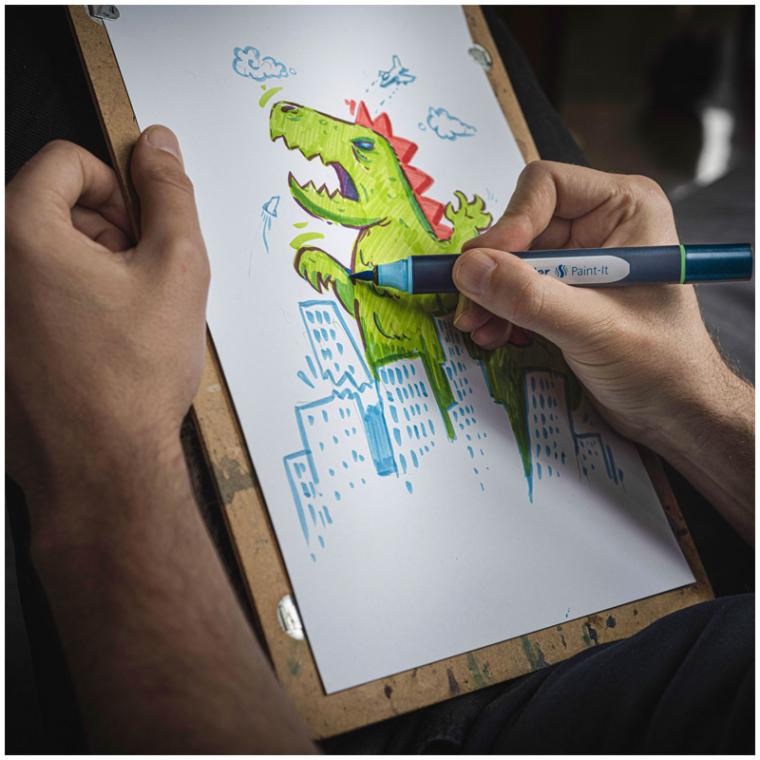 Набор двухсторонних маркеров-кистей Schneider "Twinmarker Paint-It" 72 предмета, на водной основе, кисть/пулевидный
