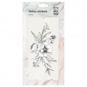Наклейка-тату MESHU, "Flowers", 9*19см, 3 листа, инд. уп., европодвес