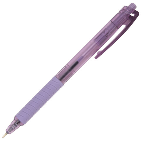Ручки шариковые автоматические с грипом BRAUBERG "CLASSIC PASTEL", СИНИЕ, НАБОР 5 ШТ., пишущий узел 0,5 мм, линия письма 0,35 мм, 144470