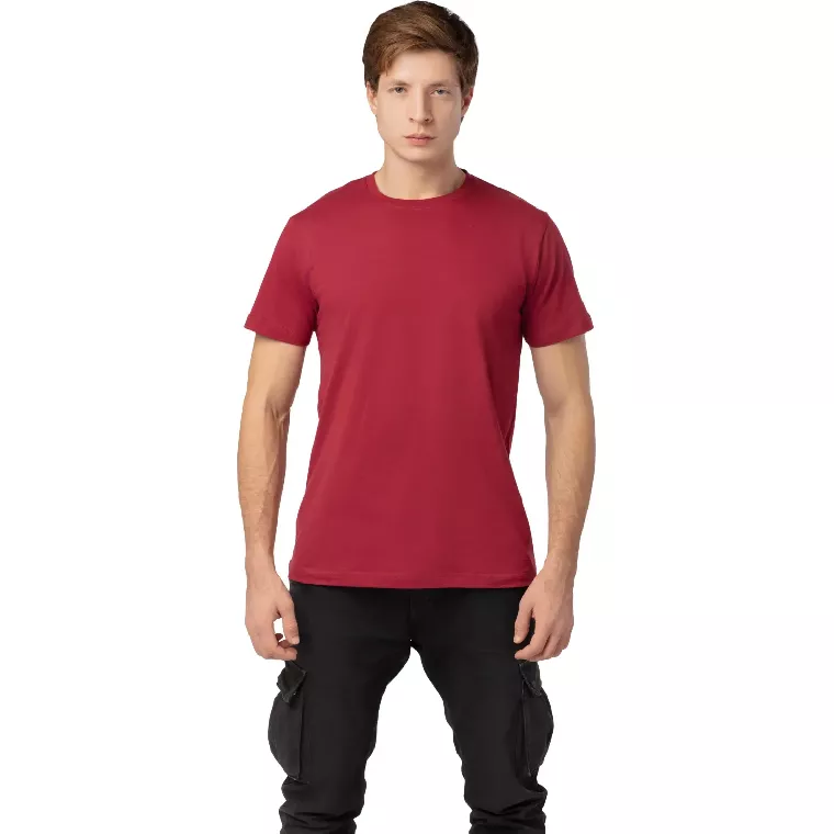 Футболка (160 г.) с кор.рукавом бордовый (XXXL)