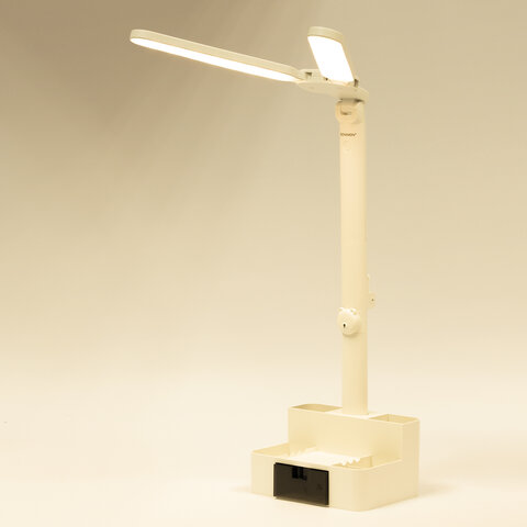Настольная лампа / светильник беспроводная SONNEN PT-201, органайзер, USB, LED, 5 Вт, 3 режима, белый, 238781