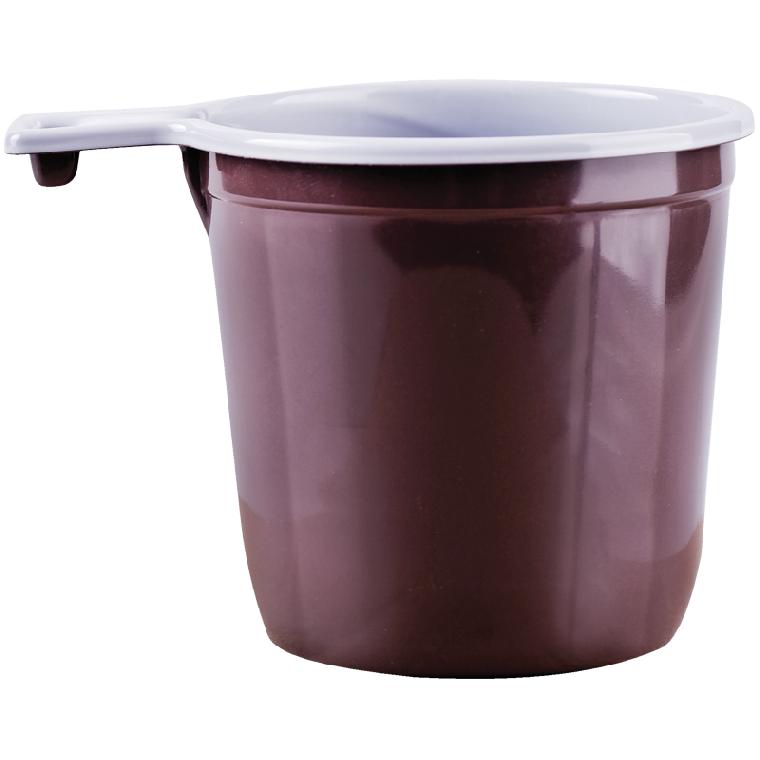 Чашки одноразовые для кофе OfficeClean, эконом, ПП, бело-коричневые, 180мл, хол/гор, уп. 50шт.