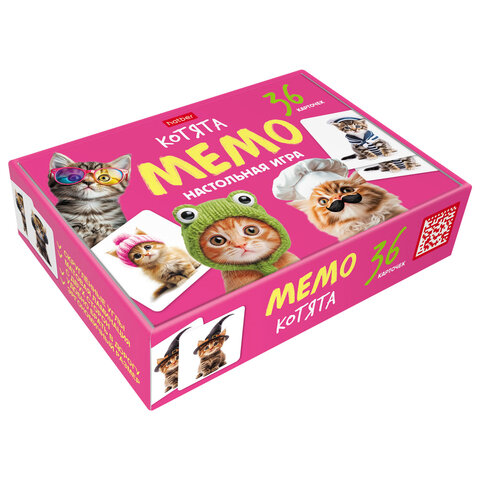 Игра настольная МЕМО 36 карточек, АССОРТИ, HATBER, 36ИнМ