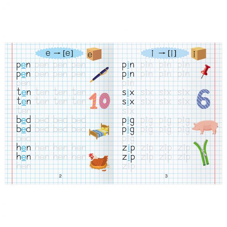 Прописи для дошкольников, А5 ТРИ СОВЫ "5-6 лет. Учимся писать по-английски. По точкам", 8стр.