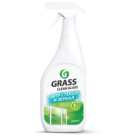 Средство для мытья стекол и зеркал 600 мл, GRASS "Clean glass", распылитель, 130600