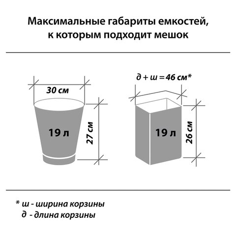 Мешки для мусора с завязками 35 л, синие, в рулоне 30 шт., ПНД 13 мкм, 48х52 см, ЛЮБАША, 608095
