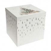 Коробка складная подарочная MESHU "Новый год", (15*15*15см), отд фольгой