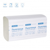 Полотенца бумажные лист. OfficeClean Professional(V-сл) (H3), 1-слойные, 250л/пач., 21*21,6, цвет натуральный
