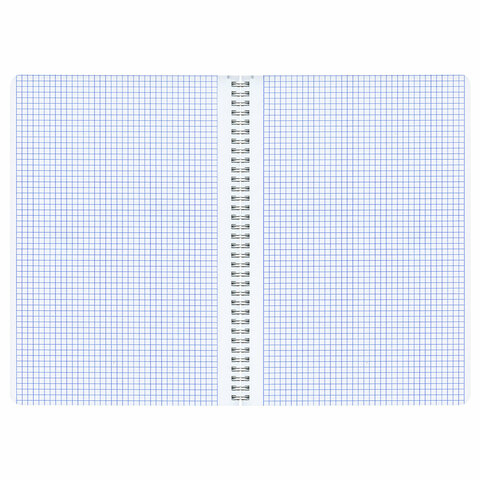 Тетрадь А4, 96 л., BRAUBERG, гребень, клетка, матовая ламинация, "NoteColor" (микс в спайке), 405316