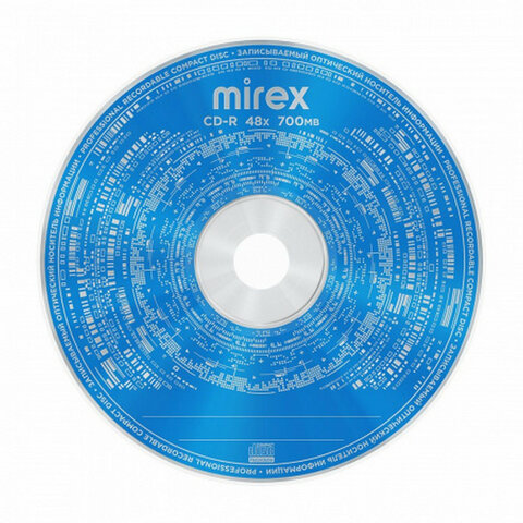 Диск CD-R MIREX, 700 Мб, 48x, Slim Case, КОМПЛЕКТ 5 шт., UL120051A8F